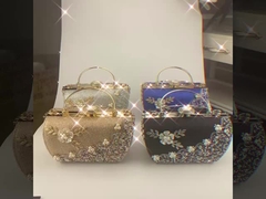 Nouveau sac à main de soirée pour femmes, élégant, avec décor de perles de strass, pour dîner, fête, mariage, style vintage