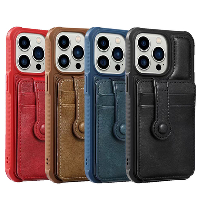 Couverture mince élégante de luxe de pro de Max Compatible Vegan Leather Phone d'iPhone 13 classique de la meilleure qualité mince de cas