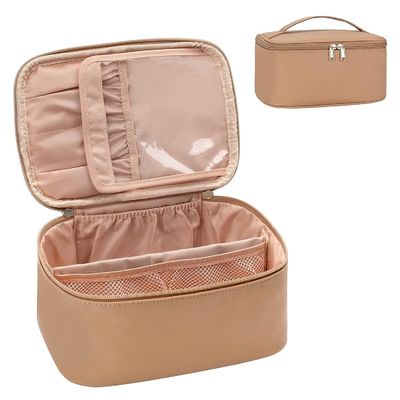 Trousse de beauté essentielle pour le lavage des mains avec 3 compartiments, organisateur parfait pour les cosmétiques, les articles de toilette et les effets personnels
