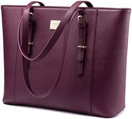 Lovevook sac à ordinateur pour femmes, sac à ordinateur en cuir structuré, sac à main de travail professionnel, choix de professeur/avocat,