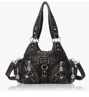 Sacs à main pour femmes Petits sacs d'épaule Hobo Vagen Sac à dos en cuir multi-poche avec fermeture à glissière