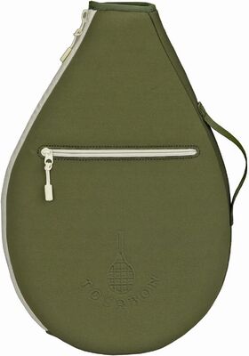Neoprène rembourré sac de protection de raquette de tennis avec poche. Conception à manche douce, 2 compartiments, adapté au tennis, squash, raquettes de badminton, port à une épaule ou à travers le corps.