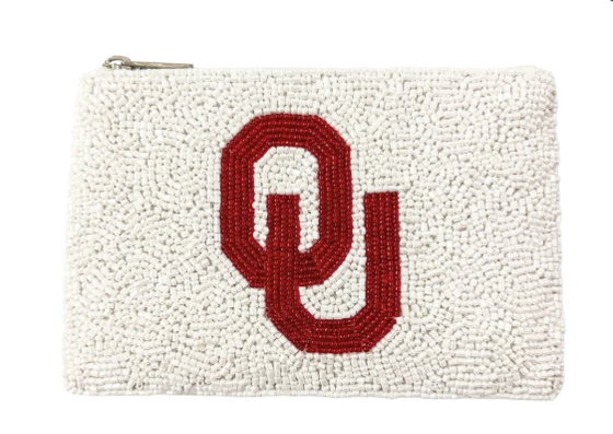 Sac à pièces OU à perles à double face Crimson Léger Sécurisé Fermeture à fermeture à glissière Taille de stade Accessoire approuvé pour la journée de jeu
