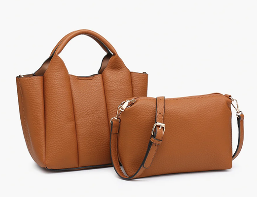 Functional backpack Bag made of vegan leather with secure top zip closure inside zip pocket two slip pockets and long adjustable strap for everyday