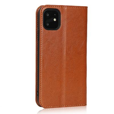 Cas en cuir de téléphone d'unité centrale d'Iphone 13, caisse en cuir de portefeuille de Samsung S8