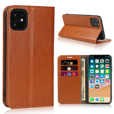 Cas en cuir de téléphone d'unité centrale d'Iphone 13, caisse en cuir de portefeuille de Samsung S8