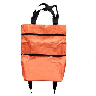 Se pliant tissu 600D sac à provisions Tote Wheel que la taille de sac peut se prolonger