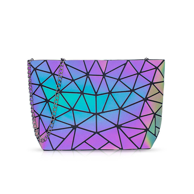 Changement de couleur de laser de sacs fourre-tout en cuir d'unité centrale de sonnerie de géométrie de mode