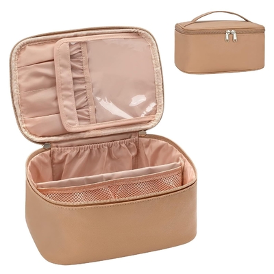 Sac cosmétique imperméable en cuir en PU Sacs à main de rangement