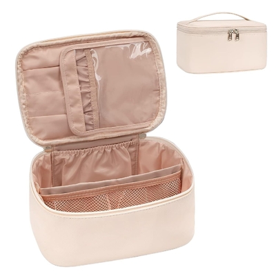 Sac cosmétique imperméable en cuir en PU Sacs à main de rangement
