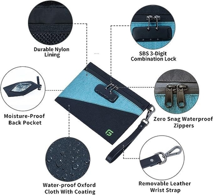 Sacs anti-odeur avec verrouillage combiné, sac anti-odeur revêtu de carbone de 10,2 x 7,2 pouces Sac anti-odeur de voyage
