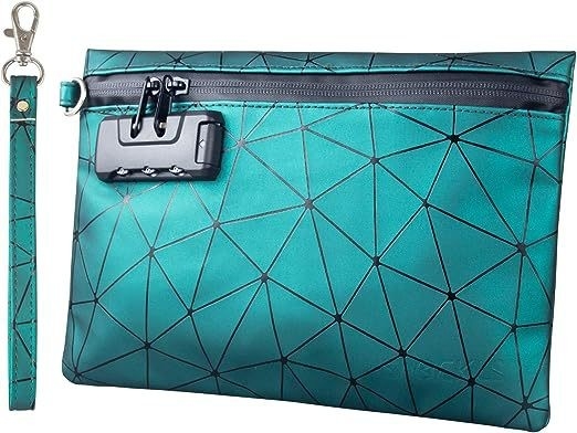 Sacs anti-odeur avec verrouillage combiné, sac anti-odeur revêtu de carbone de 10,2 x 7,2 pouces Sac anti-odeur de voyage