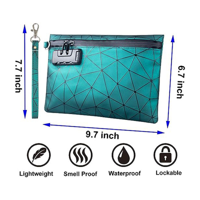 Sacs anti-odeur avec verrouillage combiné, sac anti-odeur revêtu de carbone de 10,2 x 7,2 pouces Sac anti-odeur de voyage