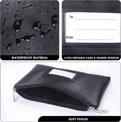 Sac à argent chaud avec verrou, sac bancaire verrouillable, sac à argent pour le cash, sac étanche pour le cash avec fermeture à glissière, pour le cash, téléphone portable