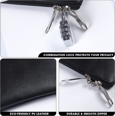 Sac à argent chaud avec verrou, sac bancaire verrouillable, sac à argent pour le cash, sac étanche pour le cash avec fermeture à glissière, pour le cash, téléphone portable