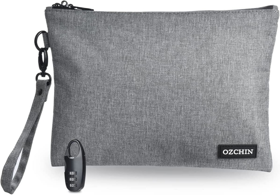 Sac à argent chaud avec verrou, sac bancaire verrouillable, sac à argent pour le cash, sac étanche pour le cash avec fermeture à glissière, pour le cash, téléphone portable