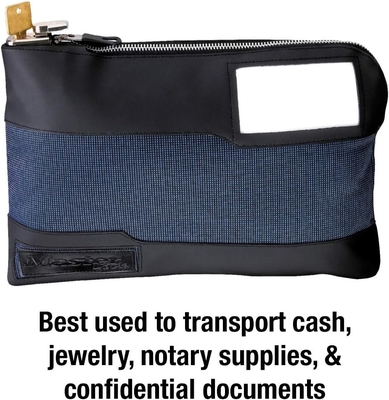 Sac à argent chaud avec verrou, sac bancaire verrouillable, sac à argent pour le cash, sac étanche pour le cash avec fermeture à glissière, pour le cash, téléphone portable