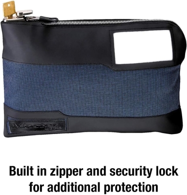 Sac à argent chaud avec verrou, sac bancaire verrouillable, sac à argent pour le cash, sac étanche pour le cash avec fermeture à glissière, pour le cash, téléphone portable