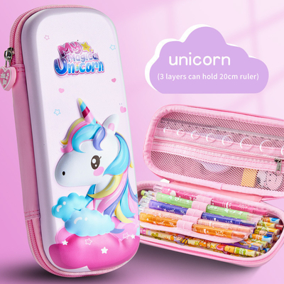 Étui à crayon EVA élégant et fonctionnel avec fente à stylo indépendante et poche en maille
