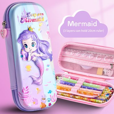 Étui à crayon EVA élégant et fonctionnel avec fente à stylo indépendante et poche en maille