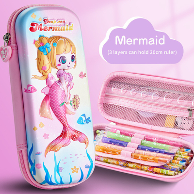 Étui à crayon EVA élégant et fonctionnel avec fente à stylo indépendante et poche en maille