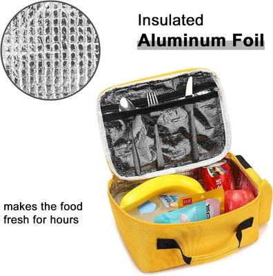 Boîte de déjeuner pour enfants garçons filles sacs de déjeuner scolaires réutilisables refroidisseur repas thermique pour pique-nique (bus scolaire jaune)