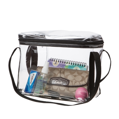 VINYLE transparent imperméable à l'eau visible de grande capacité BRIEFCASE STYLE BOURSE - 10W X 8H X 5D - sur mesure
