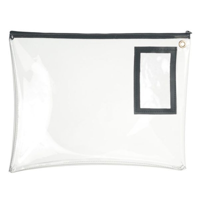 Sac de fermeture à glissière en vinyle clair - 12W x 9H - Prêt à être expédié