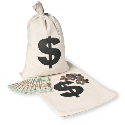 CHANVAS de coton sac de transport avec $IMPRINT grande capacité réutilisable - sur mesure