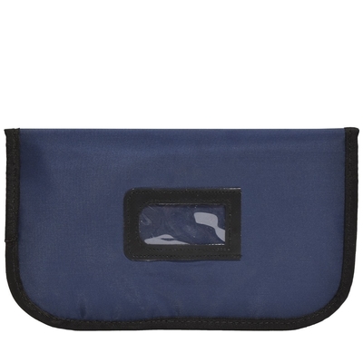 Sac à main à pièces en nylon bleu, prêt à l'expédition, sur mesure.