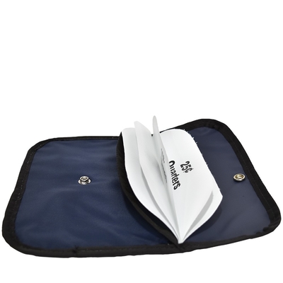 Sac à main à pièces en nylon bleu, prêt à l'expédition, sur mesure.