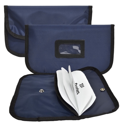 Sac à main à pièces en nylon bleu, prêt à l'expédition, sur mesure.