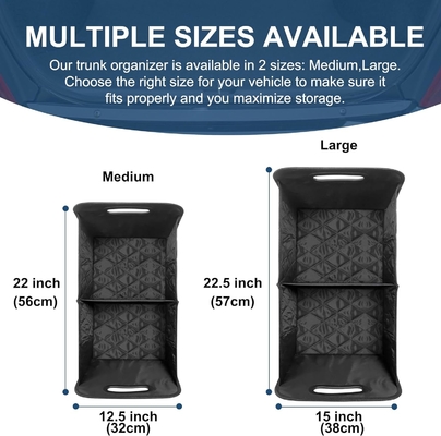 Organisateur de coffre de voiture pour SUV, organisateurs de voiture et stockage avec 6 poches, accessoires de voiture pour femmes / hommes 50L imperméable à l'eau