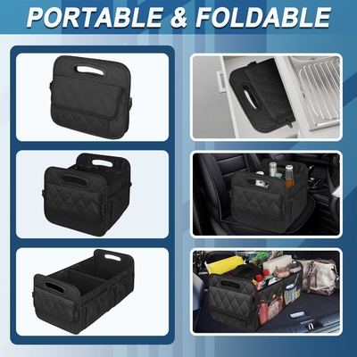 Organisateur de coffre de voiture pour SUV, organisateurs de voiture et stockage avec 6 poches, accessoires de voiture pour femmes / hommes 50L imperméable à l'eau