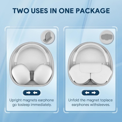 Étui intelligent pour Apple AirPods Max prend en charge le mode veille, l'organisateur dur, le sac de rangement portable pour couverture de voyage