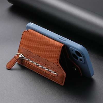 Sac de cartes de téléphone portable explosif, couverture de carte, porte-cartes multi-cartons à retourner à gauche et à droite, fermeture à glissière, sac de téléphone portable
