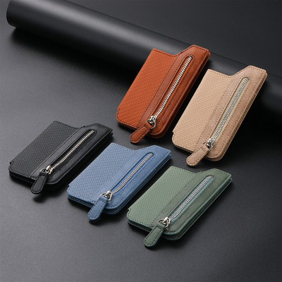 Sac de cartes de téléphone portable explosif, couverture de carte, porte-cartes multi-cartons à retourner à gauche et à droite, fermeture à glissière, sac de téléphone portable