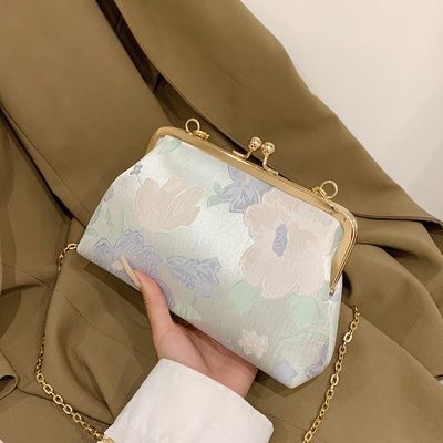 NEW CLIP CHAIN BAG style chinois sac à coquille style national sac à épaule fleur mode dîner sac à dos pour femmes