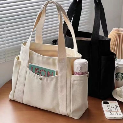 Sac de toile Tote sortie toile tout-en-un travail haut niveau d'apparence aller-retour grande capacité étudiant en art épaule unique