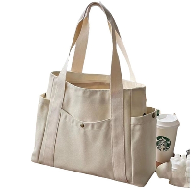 Sac de toile Tote sortie toile tout-en-un travail haut niveau d'apparence aller-retour grande capacité étudiant en art épaule unique