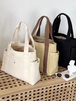 Sac de toile Tote sortie toile tout-en-un travail haut niveau d'apparence aller-retour grande capacité étudiant en art épaule unique