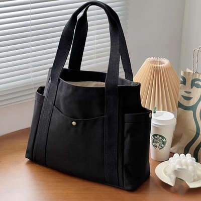 Sac de toile Tote sortie toile tout-en-un travail haut niveau d'apparence aller-retour grande capacité étudiant en art épaule unique