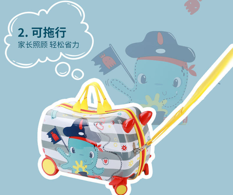La boîte de chariot multi-fonctionnelle pour enfants, la nouvelle valise de voyage, le dessin animé multi-roues, la valise de voyage pour bébé