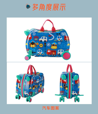 La boîte de chariot multi-fonctionnelle pour enfants, la nouvelle valise de voyage, le dessin animé multi-roues, la valise de voyage pour bébé