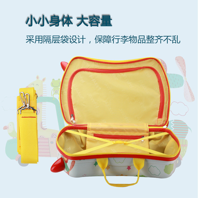 La boîte de chariot multi-fonctionnelle pour enfants, la nouvelle valise de voyage, le dessin animé multi-roues, la valise de voyage pour bébé