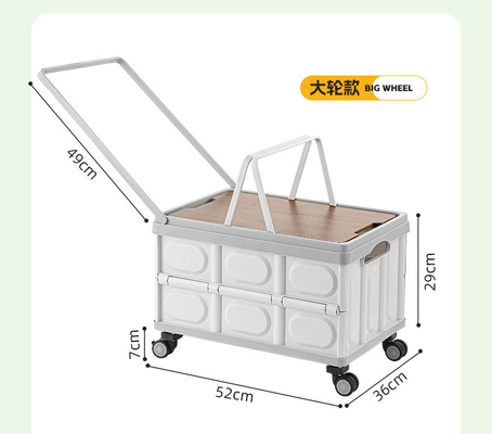 Boîte de rangement de coffre de voiture Boîte de rangement de camping extérieur Organiseur de camping pliable Boîte de rangement de pique-nique à couvercle en bois