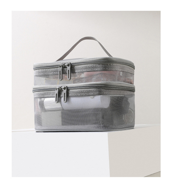 NEW GAUZE MAKEUP BAG GRANDE Capacité VÉOLABILITÉ SIMPLE sac à serviettes portable à double couche sac de rangement cosmétique portable