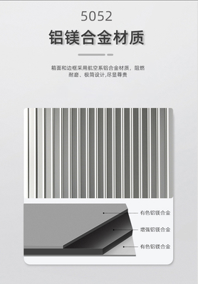 Coffret entièrement métallique Coffret entièrement en aluminium Alliage d'aluminium-magnésium de 20 pouces