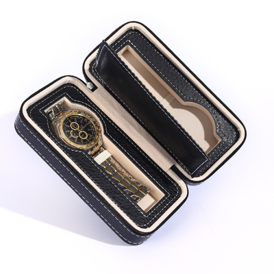 VINTAGE STYLE 8-bit ELECTROMÉCANIQUE Casse de montre mode angles arrondis personnalité montre affichage sac fermeture à glissière