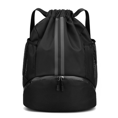 BUNDLE Poche à la corde à manches sac à dos portatif sac de basket-ball séchée séparation humide sac de natation sports de plein air multi-fonction